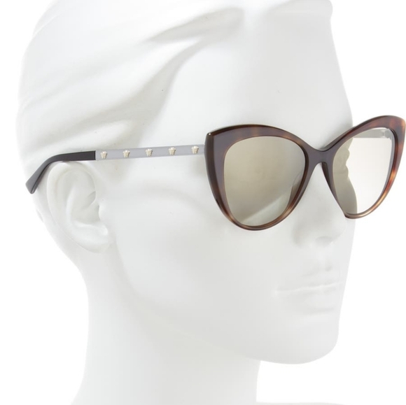 Versace Medusa Cat Eye Sunglasses Havanah Luxury Designer Mod4348 #165 main image 4